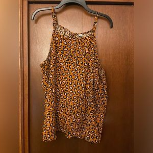 Old navy leopard square neck tank